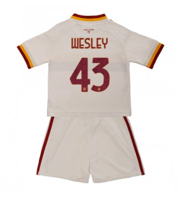 AS Roma Wesley Franca #43 Udebanetrøje Børn 2026-27 Kortærmet (+ Korte bukser)